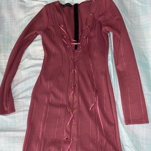 Lace up dress